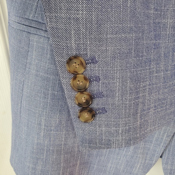 Ann Taylor Cutaway Blazer in Cross Weave Blue Size 4 NWT - Picture 8 of 15